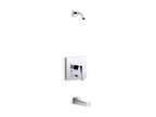 KOHLER K-T99763-4L-BL Honesty Rite-Temp Bath And Shower Trim Kit With Push-Button Diverter, Without Showerhead - Matte Black