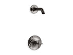 KOHLER K-TLS14422-3-TT Purist Rite-Temp Shower Trim Kit With Cross Handle, Without Showerhead - Vibrant Titanium