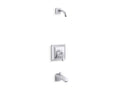 KOHLER K-TLS461-4V-CP Memoirs Stately Rite-Temp Bath And Shower Trim Kit, Without Showerhead - Polished Chrome