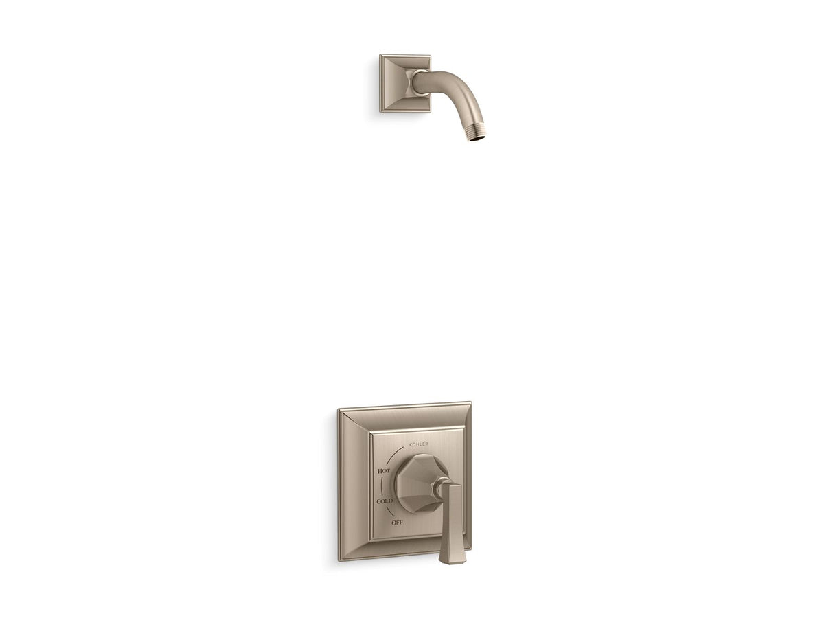 KOHLER K-TLS462-4V-BV Memoirs Stately Rite-Temp Shower Trim Kit, Without Showerhead - Vibrant Brushed Bronze