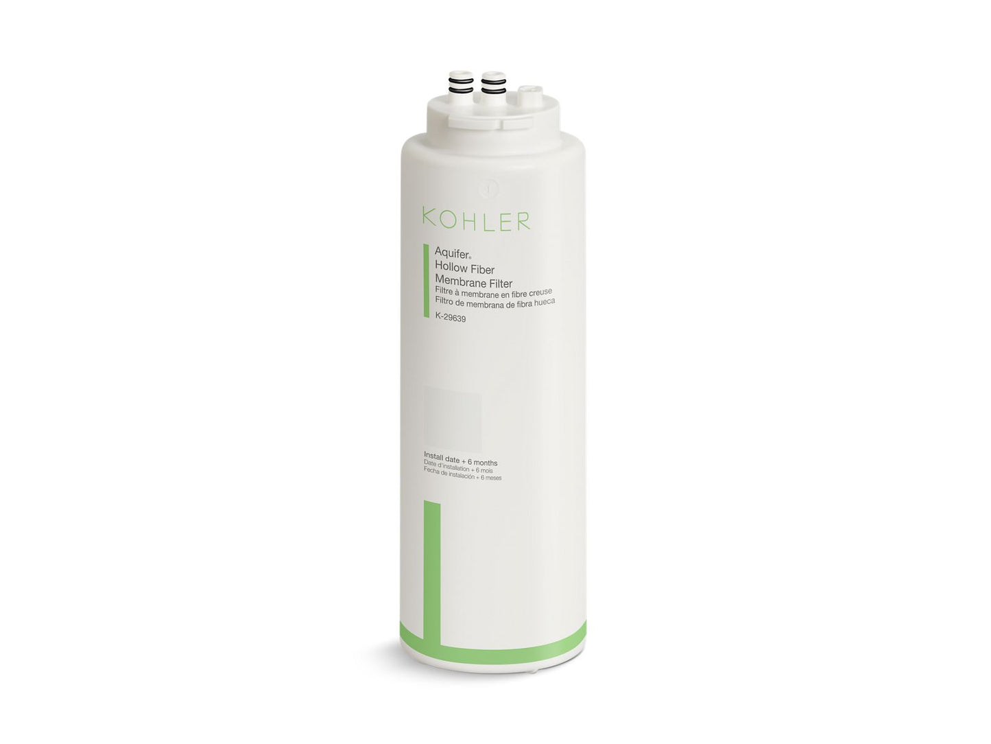 KOHLER K-29639-NA Aquifer+ Hollow fiber membrane single replacement filter cartridge