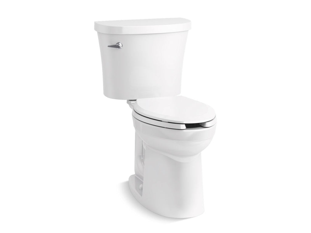 KOHLER K-25077-SST-0 Kingston Two-Piece Elongated Toilet, 1.28 Gpf - White