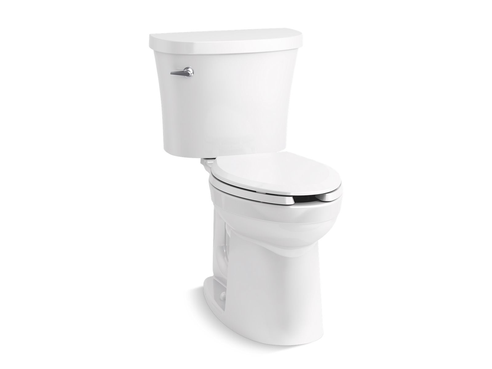 KOHLER K-25077-SST-0 Kingston Two-Piece Elongated Toilet, 1.28 Gpf - White