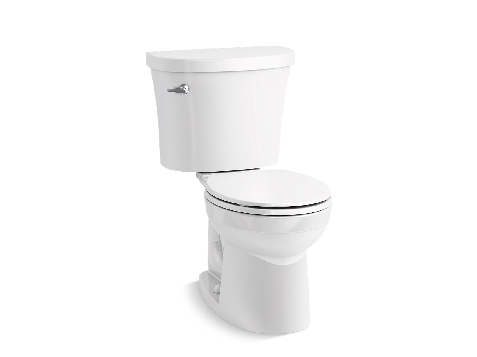 KOHLER K-25097-0 Kingston Two-Piece Round-Front Toilet, 1.28 Gpf - White