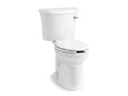 KOHLER K-25077-TR-0 Kingston Two-Piece Elongated Toilet, 1.28 Gpf - White