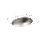 KOHLER K-2602-SU-NA Rhythm 23-1/4" Oval Undermount Bathroom Sink, No Overflow