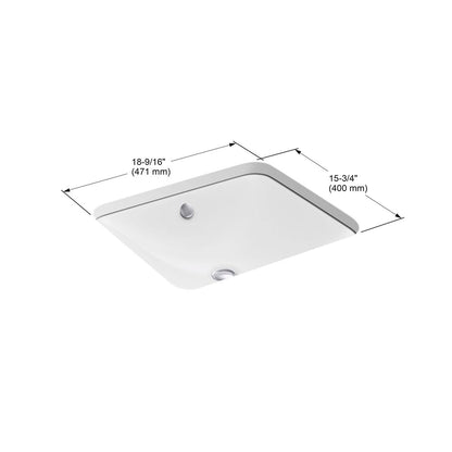 KOHLER K-5400-FF Iron Plains 18-1/2" rectangular drop-in/undermount bathroom sink - Sea Salt