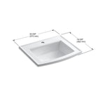 KOHLER K-2356-1-96 Archer 22-3/4" Rectangular Drop-In Bathroom Sink - Biscuit