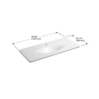 KOHLER K-3053-1-0 Iron/Impressions 49" Enameled Cast Iron Vanity Top With Integrated Oval Sink - White