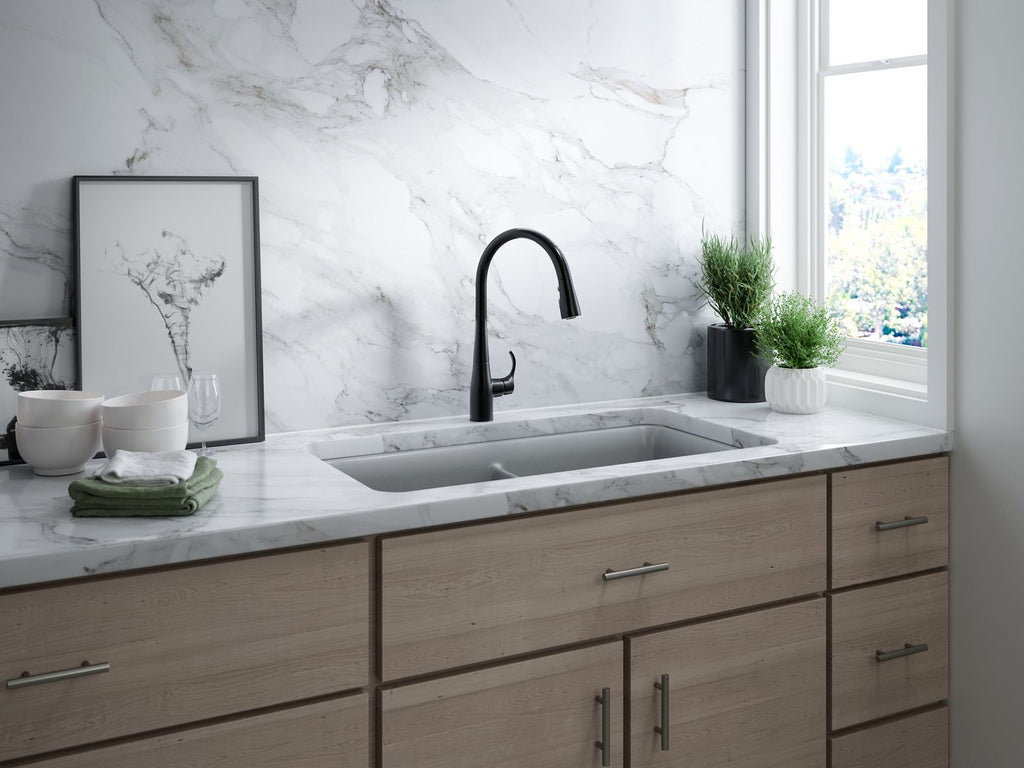 KOHLER K-22036-CP Simplice Touchless Pull-Down Kitchen Sink Faucet With Three-Function Sprayhead - Polished Chrome