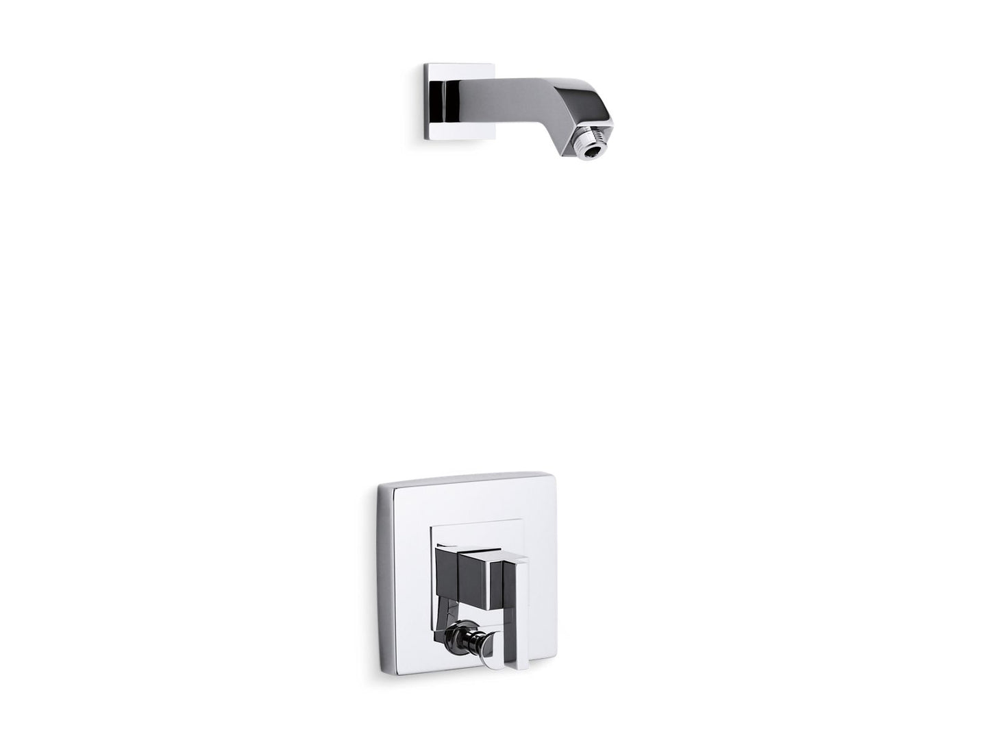 KOHLER K-T14665-4L-CP Loure Rite-Temp shower trim kit with push-button diverter, without showerhead - Polished Chrome
