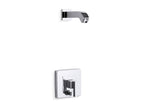 KOHLER K-T14665-4L-BN Loure Rite-Temp Shower Trim Kit With Push-Button Diverter, Without Showerhead - Vibrant Brushed Nickel