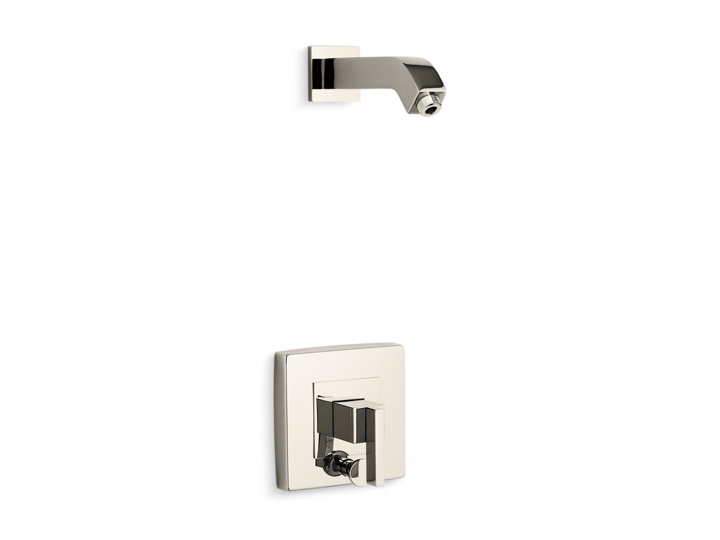 KOHLER K-T14665-4L-SN Loure Rite-Temp Shower Trim Kit With Push-Button Diverter, Without Showerhead In Vibrant Polished Nickel