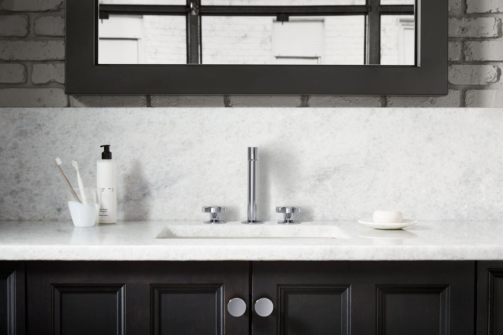 KOHLER K-77969-BL Components Bathroom Sink Faucet Spout With Row Design, 1.2 Gpm - Matte Black