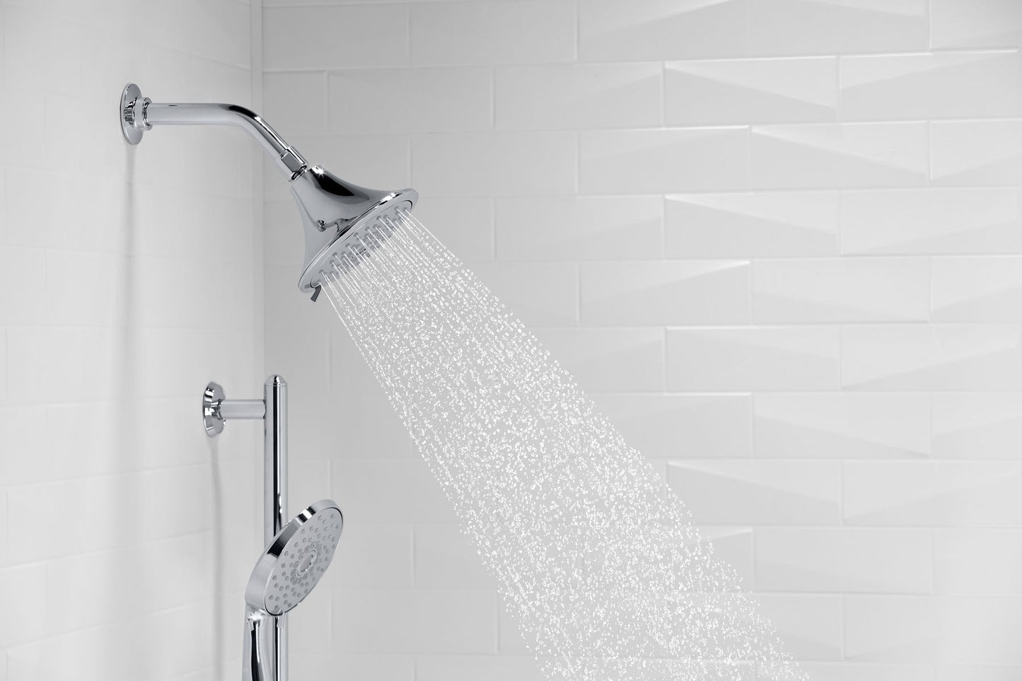 KOHLER K-22169-CP Forte Three-function showerhead, 2.5 gpm - Polished Chrome