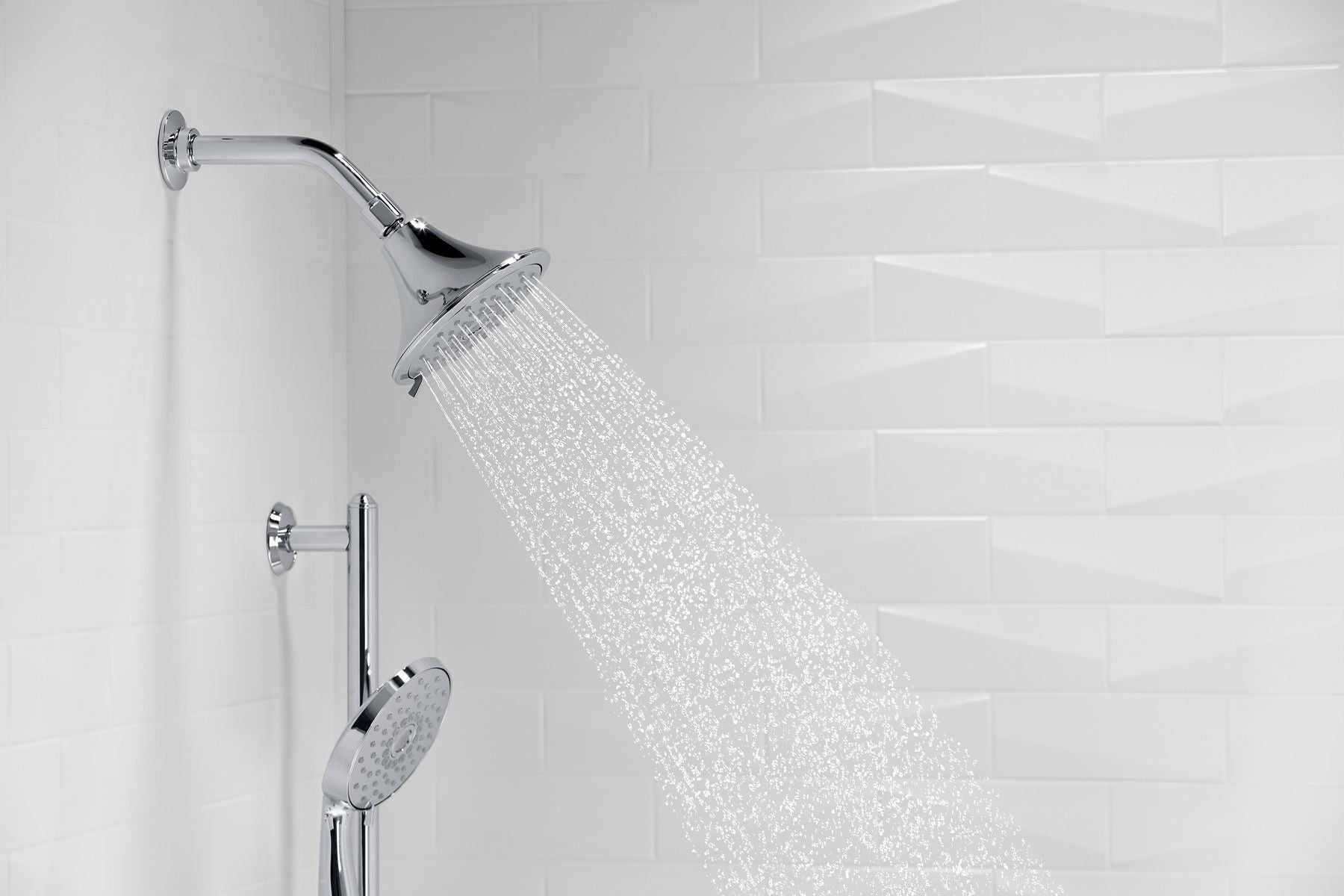 KOHLER K-22169-CP Forte Three-Function Showerhead, 2.5 Gpm - Polished Chrome