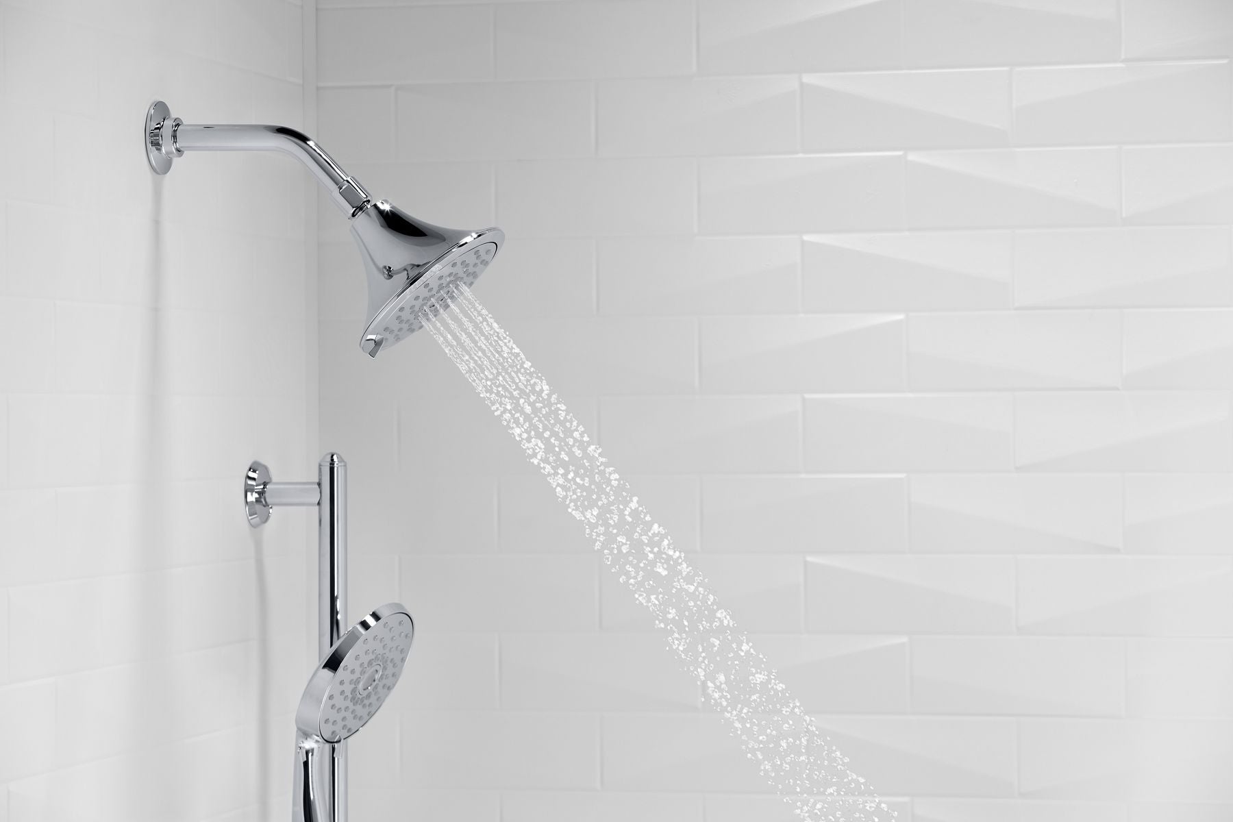 KOHLER K-22169-CP Forte Three-Function Showerhead, 2.5 Gpm - Polished Chrome