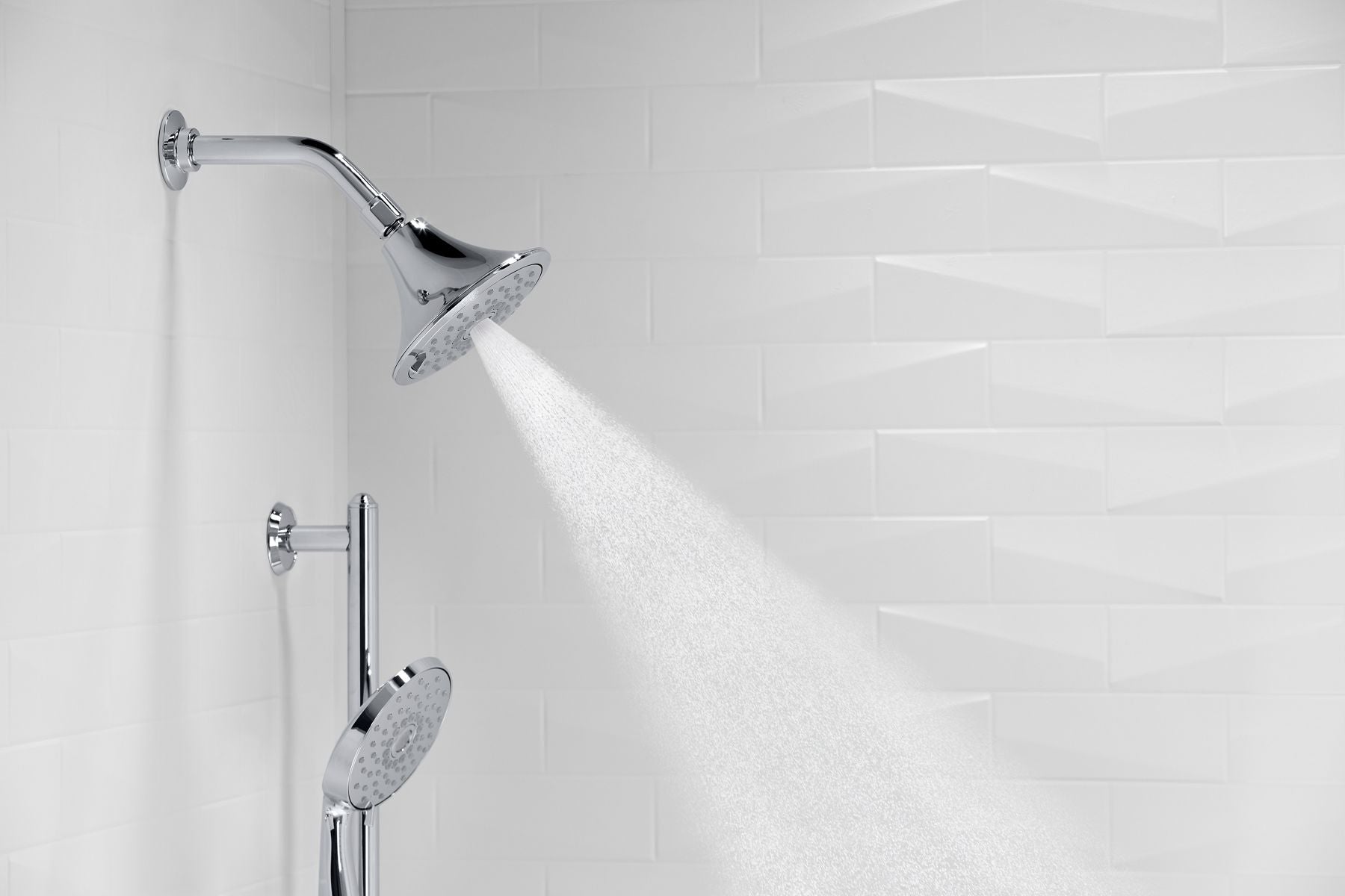KOHLER K-22169-CP Forte Three-Function Showerhead, 2.5 Gpm - Polished Chrome