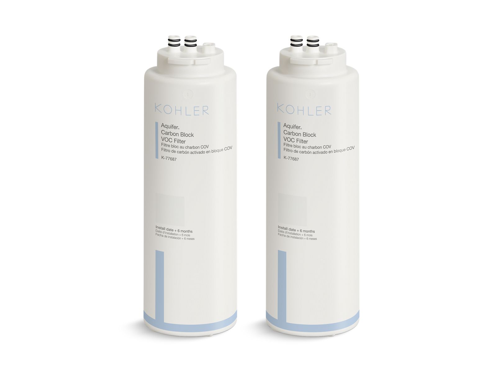 KOHLER K-77688-NA Aquifer Two-Pack Replacement Filter Cartridges