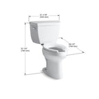 KOHLER K-3493-7 Highline Classic Two-Piece Elongated Toilet, 1.6 Gpf - Black Black