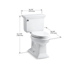 KOHLER K-3817-7 Memoirs Stately Two-Piece Elongated Toilet, 1.28 Gpf - Black Black