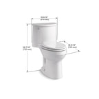 KOHLER K-3946-96 Adair One-Piece Elongated Toilet, 1.28 Gpf - Biscuit