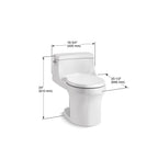 KOHLER K-4007-7 San Souci One-Piece Round-Front Toilet, 1.28 Gpf - Black Black