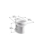 KOHLER K-4197-96 Wellworth Round-Front Toilet Bowl - Biscuit