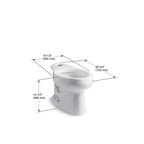 KOHLER K-4198-0 Wellworth Elongated Toilet Bowl - White