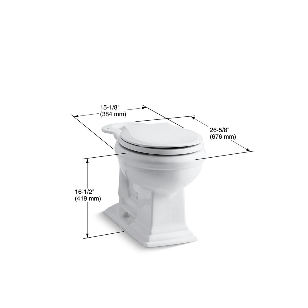 KOHLER K-4387-7 Memoirs Round-Front Bowl With Exposed Trapway - Black Black