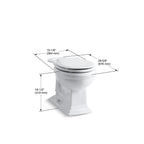 KOHLER K-4387-7 Memoirs Round-Front Bowl With Exposed Trapway - Black Black