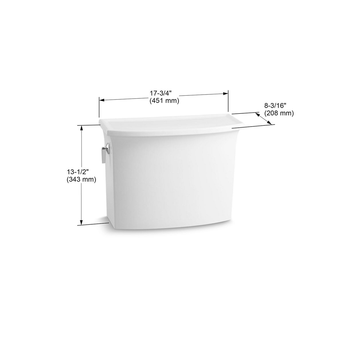 KOHLER K-4431-95 Archer Toilet Tank, 1.28 Gpf - Ice Grey