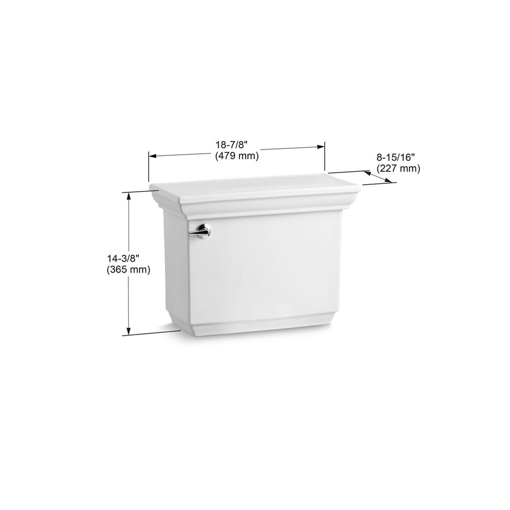 KOHLER K-4434-17 Memoirs Stately Toilet Tank, 1.28 Gpf - Teal