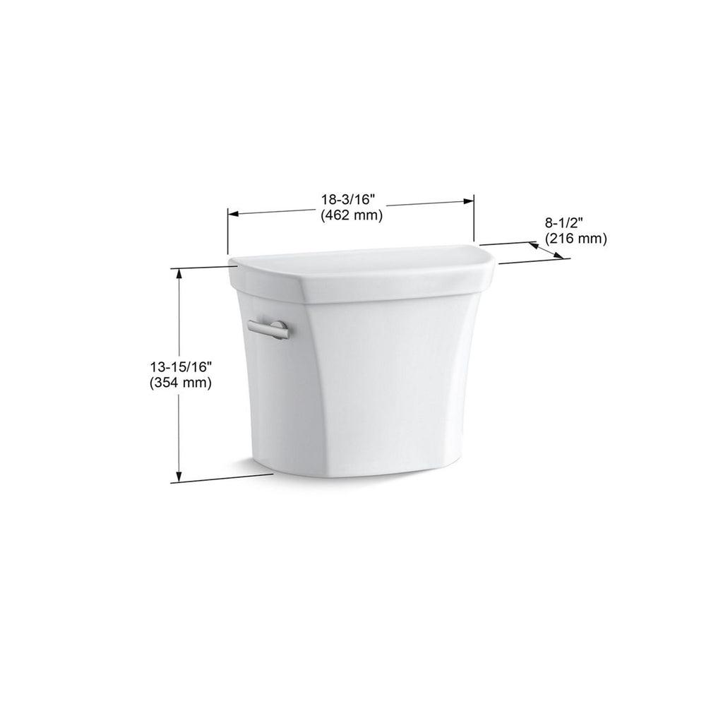 KOHLER K-4467-96 Wellworth Toilet Tank, 1.28 Gpf - Biscuit
