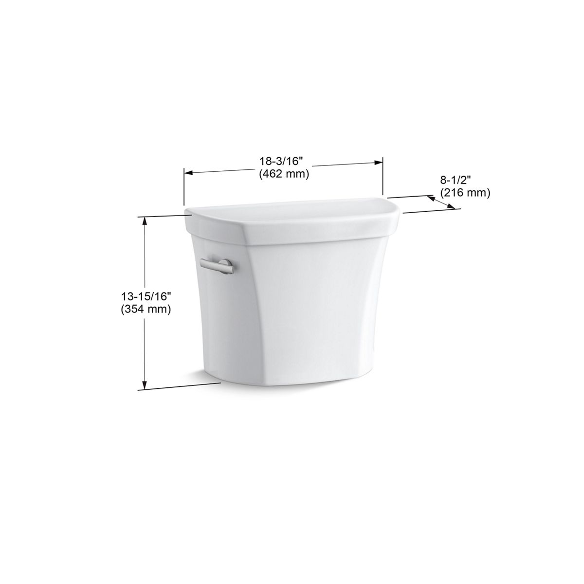 KOHLER K-4467-96 Wellworth Toilet Tank, 1.28 Gpf - Biscuit