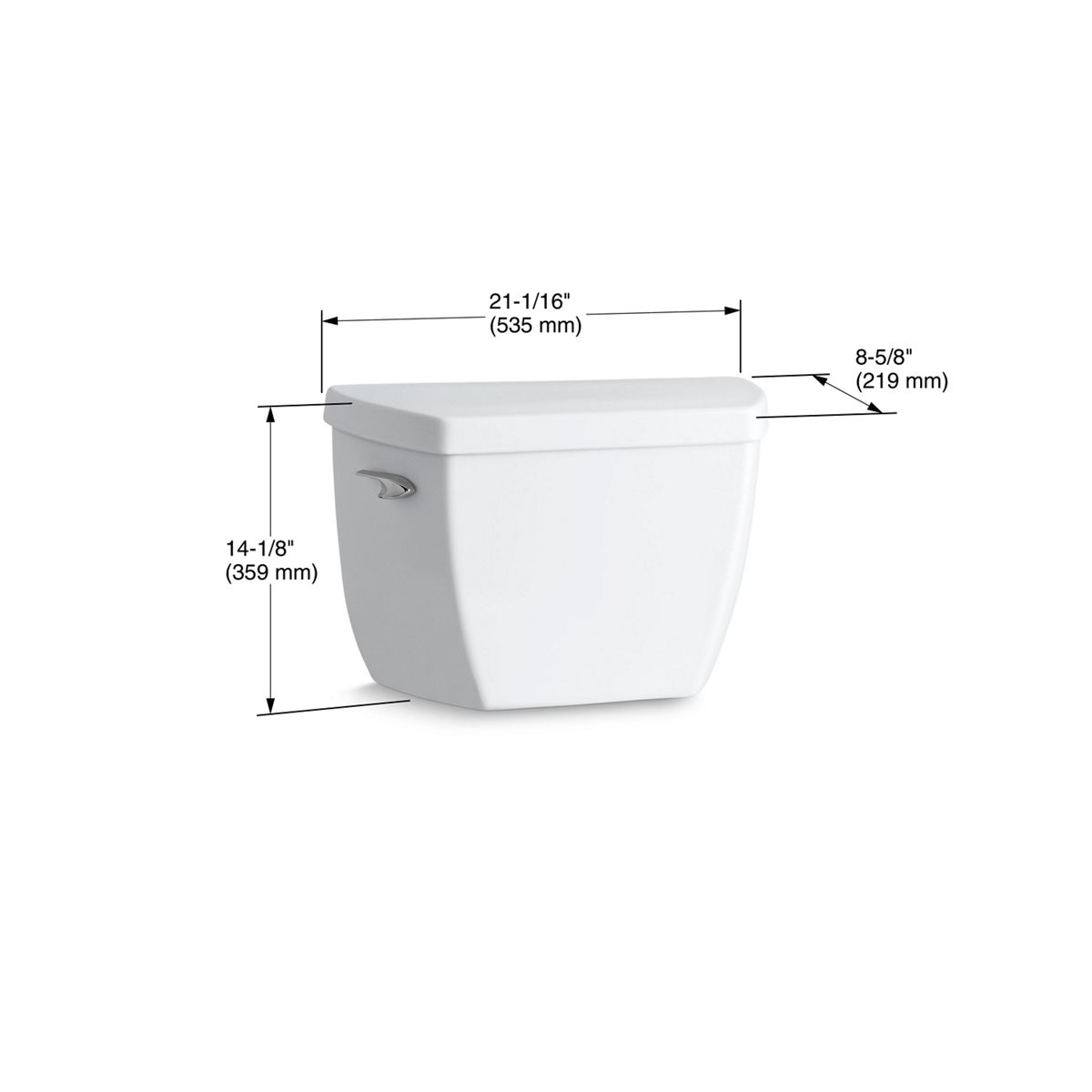 KOHLER K-4645-96 Highline Classic Toilet Tank, 1.6 Gpf - Biscuit