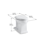 KOHLER K-4799-0 Tresham Elongated Toilet Bowl - White