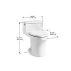 KOHLER K-5172-42 San Souci One-Piece Compact Elongated Toilet With Concealed Trapway, 1.28 Gpf - Aspen Green