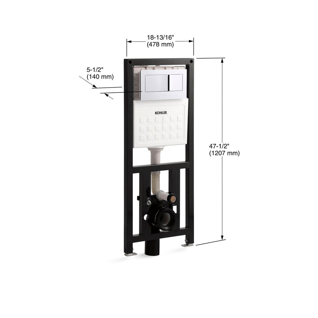 KOHLER K-6284-NA 2" X 6" In-Wall Tank And Carrier System