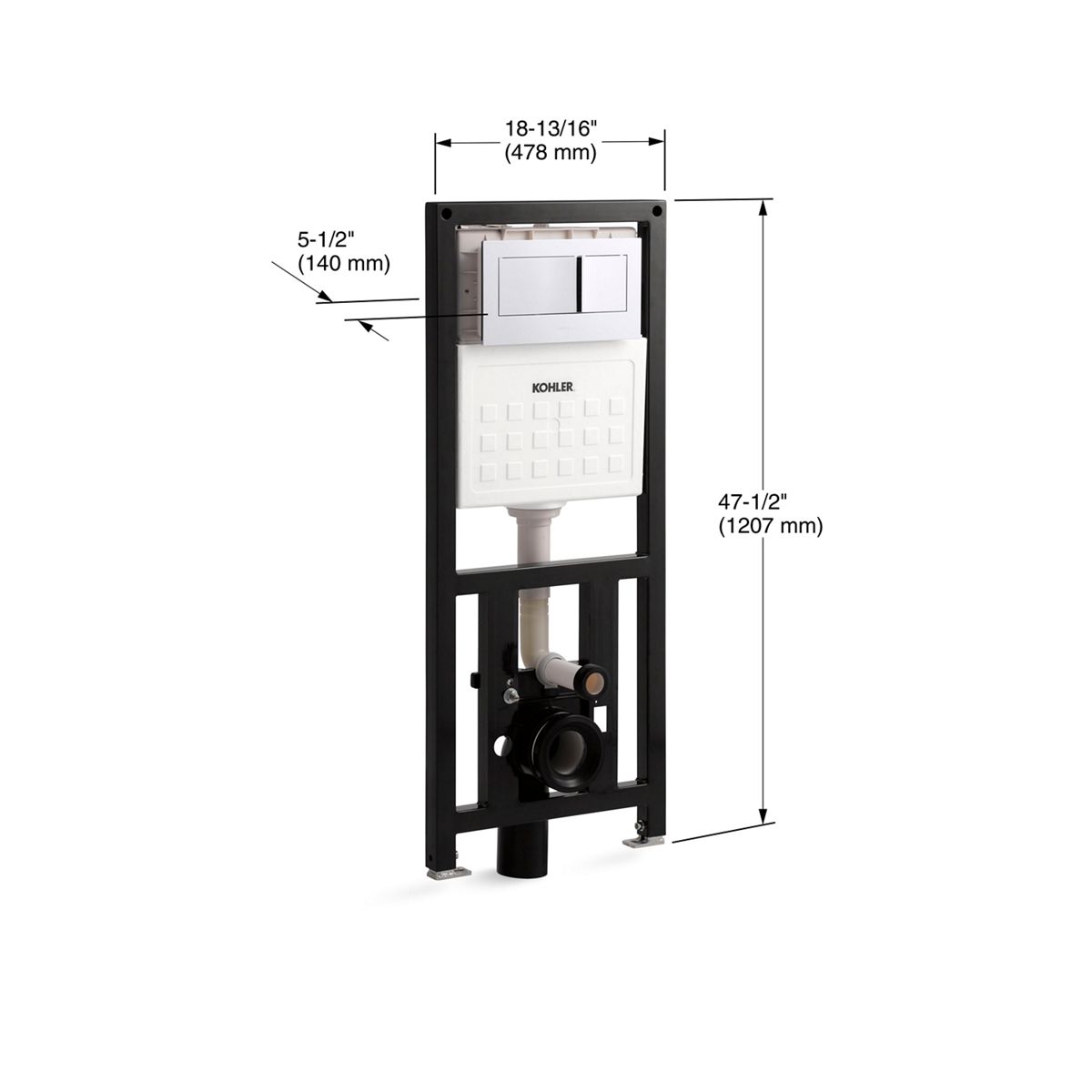 KOHLER K-6284-NA 2" X 6" In-Wall Tank And Carrier System