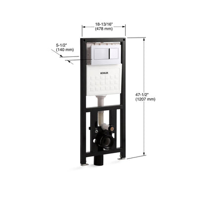 KOHLER K-6284-NA 2" x 6" in-wall tank and carrier system