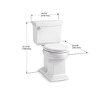 KOHLER K-6669-7 Memoirs Stately Two-Piece Elongated Toilet With Concealed Trapway, 1.28 Gpf - Black Black