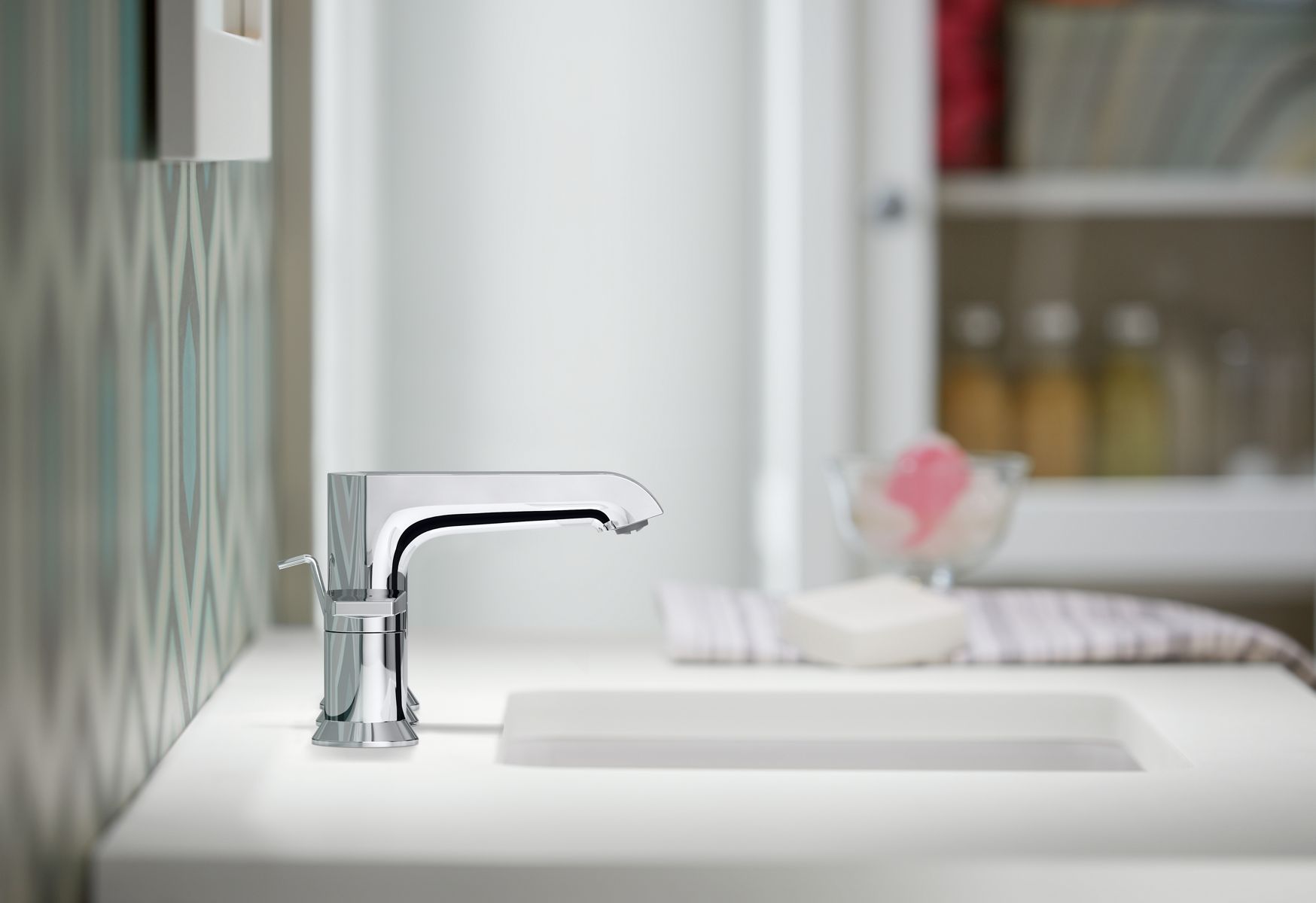 KOHLER K-97093-4-CP Hint Widespread Bathroom Sink Faucet, 1.2 Gpm - Polished Chrome