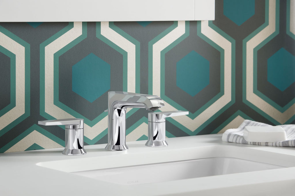 KOHLER K-97093-4-CP Hint Widespread Bathroom Sink Faucet, 1.2 Gpm - Polished Chrome