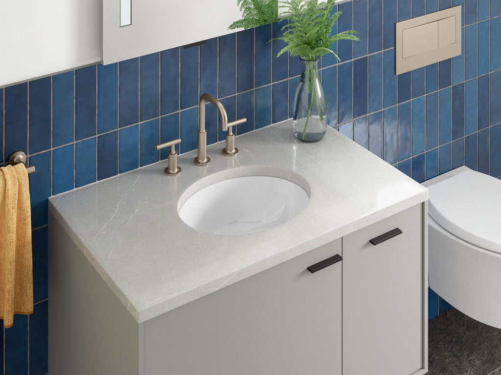 KOHLER K-2209-96 Caxton 17" Oval Undermount Bathroom Sink - Biscuit