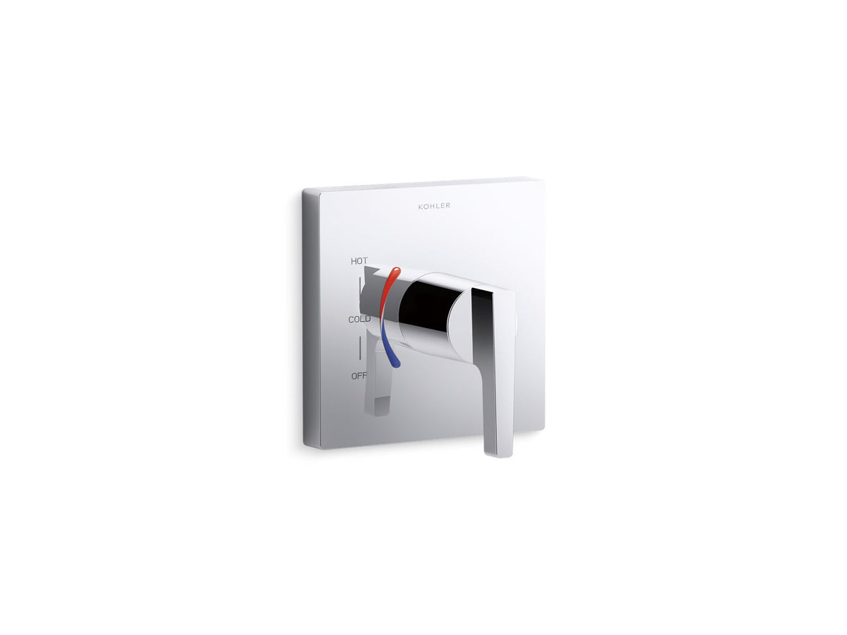 KOHLER K-TS99761-X4-CP Honesty Rite-Temp Valve Trim With Red/Blue Indexing - Polished Chrome