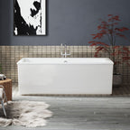 KOHLER K-T97328-4-BL Purist Floor-Mount Bath Filler Trim With Handshower - Matte Black