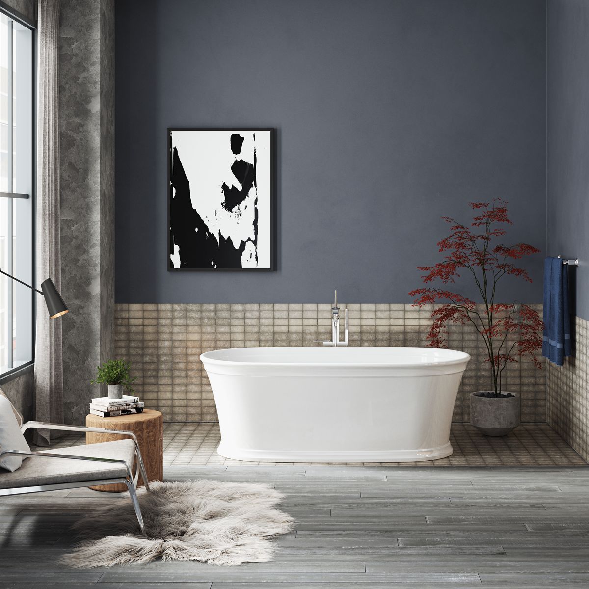 KOHLER K-8333-0 Memoirs 66-1/4" X 36-1/2" Freestanding Bath - White