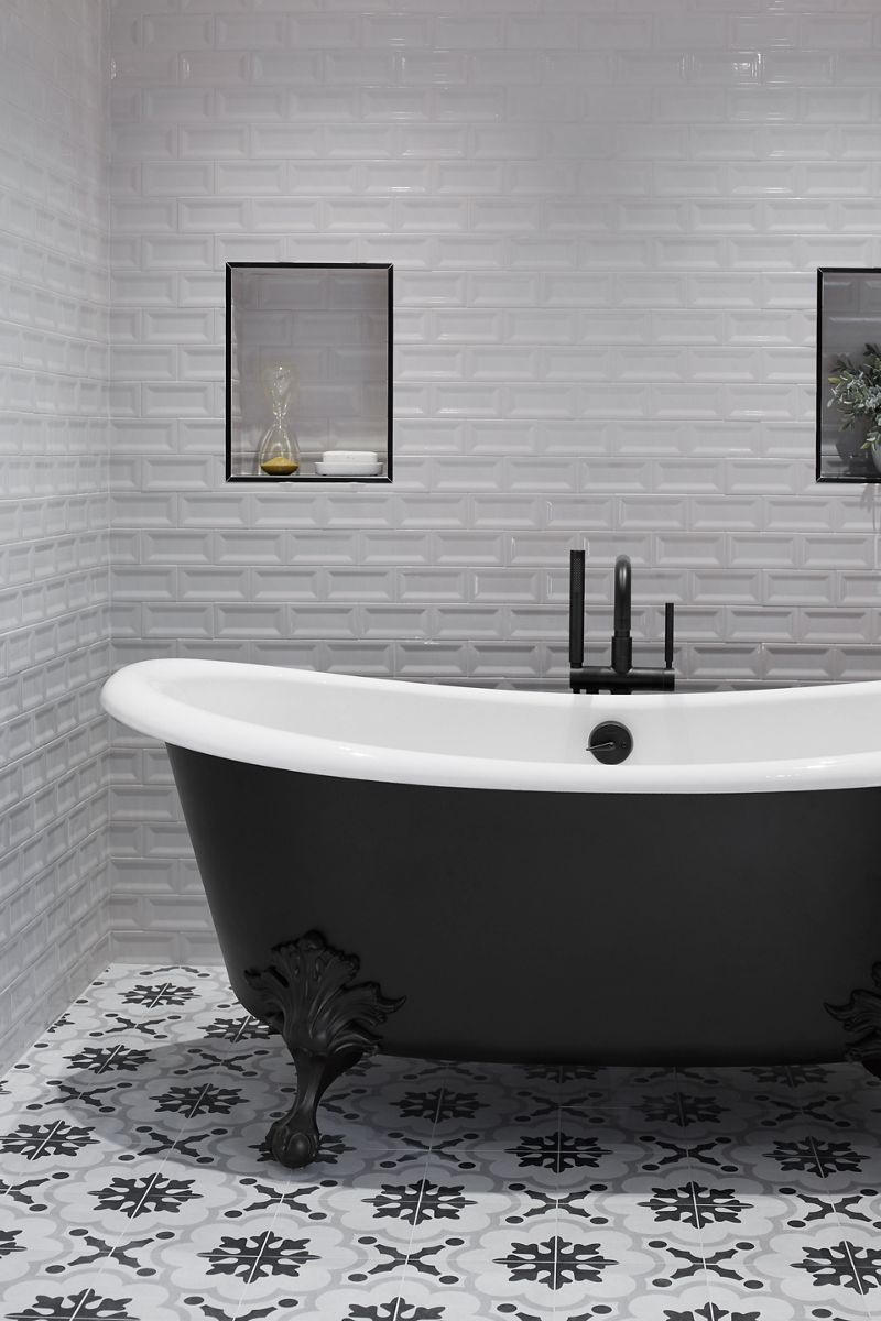 KOHLER K-T97328-4-BL Purist Floor-Mount Bath Filler Trim With Handshower - Matte Black