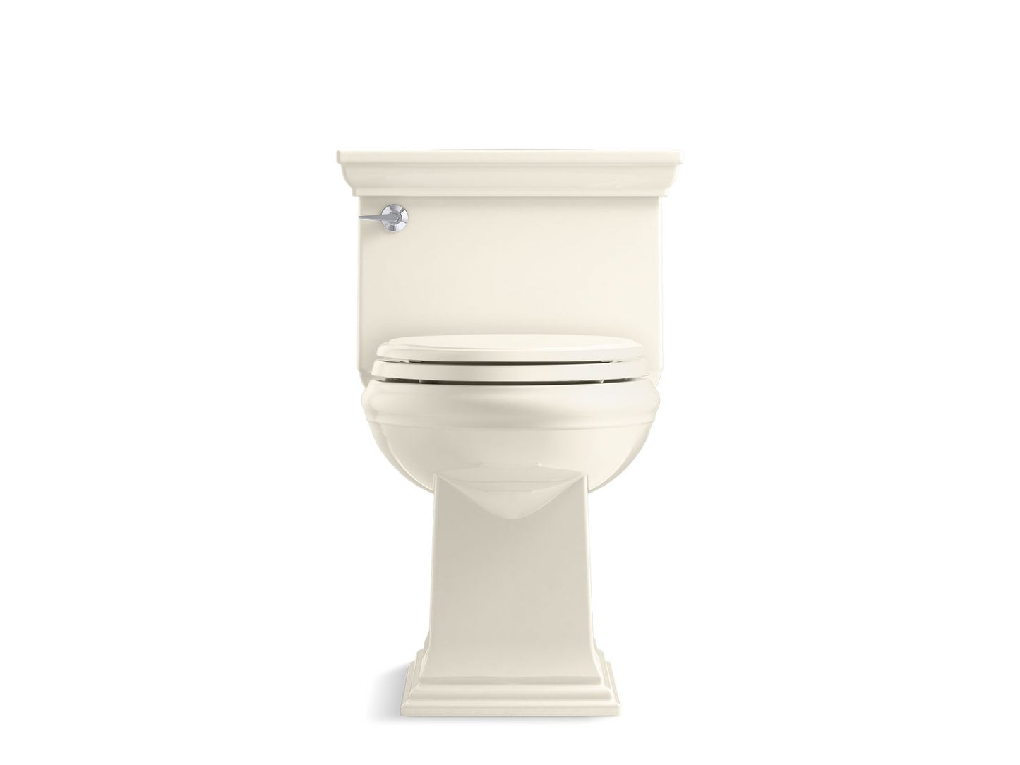 KOHLER K-6428-96 Memoirs Stately One-Piece Compact Elongated Toilet With Skirted Trapway, 1.28 Gpf In Biscuit